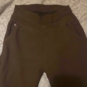brown furred interior leggings. size S/M